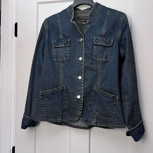 Banana Republic Dark Blue Jean Jacket Y2K academia preppy 2004